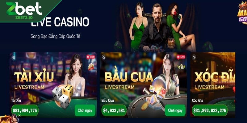 Những thông tin xoay quanh sảnh casino ZBET